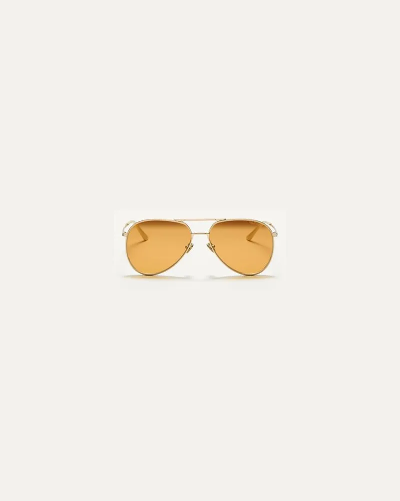 Valentino Garavani Pilotenbrille Mit Rahmen Aus Metal unisex GOLD/AMBER Gold
