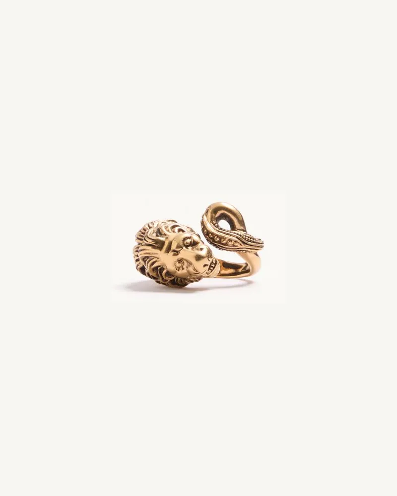 Valentino Garavani Zoomorphe Metallring Mann MESSING Messing