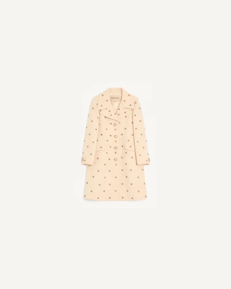 Valentino Garavani Bestickter Mantel Aus Wool Crepe Frau BIRKE Birke