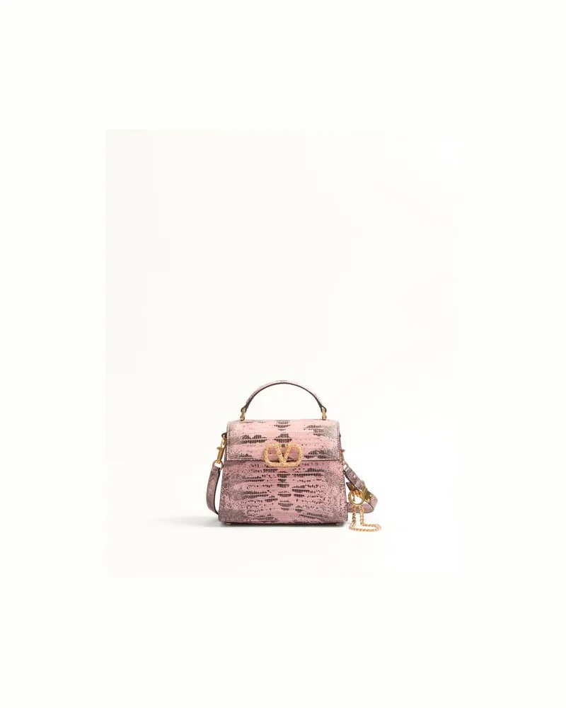 Valentino Garavani Valentino Garavani Vsling Mini-Handtasche Aus Tejus Mit Schmuck-Logo Frau PEACH ROSE/VINTAGE ROSE Peach