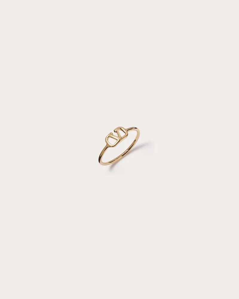 Valentino Garavani Vlogo Signature Ring Aus Metall Frau GOLD Gold