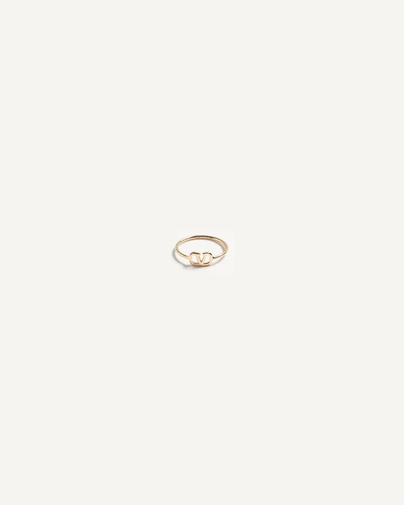Valentino Garavani Vlogo Signature Ring Aus Metall Frau GOLD Gold