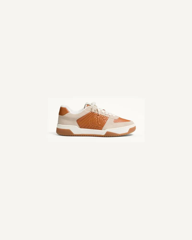 Valentino Garavani Sparry Sneaker aus Spalt- und Nappaleder Mann BEIGE Beige
