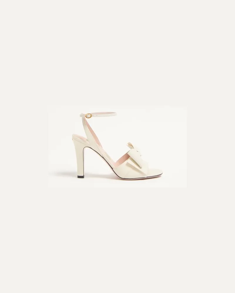 Valentino Garavani Bowow Sandalen Aus Ziegenleder 95 Mm Frau ELFENBEIN Elfenbein