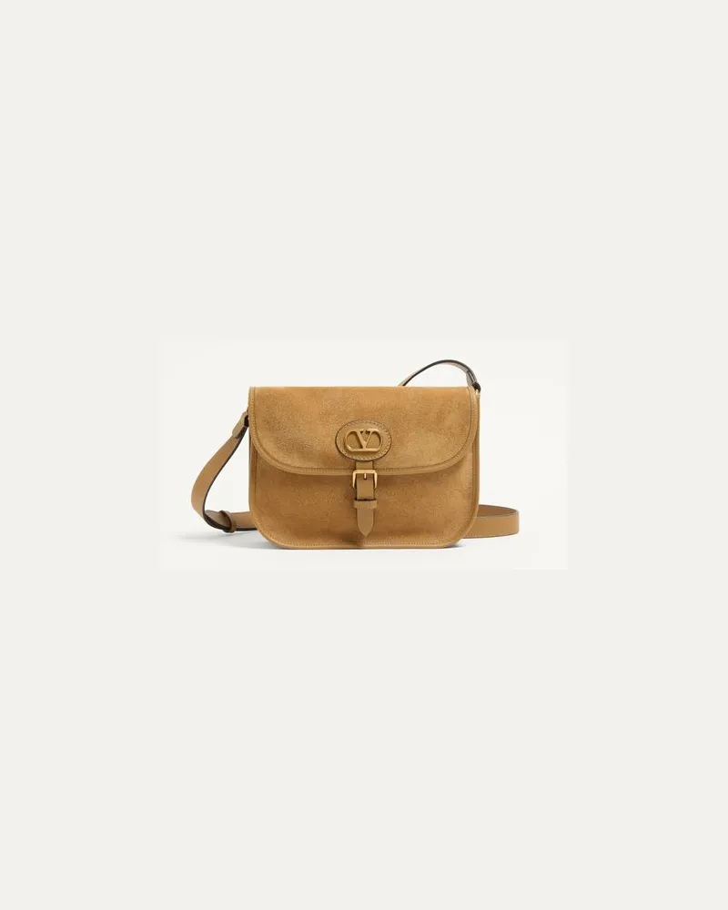 Valentino Garavani Valentino Garavani Antibes Wildleder-Umhängetasche Mann HAVANA BEIGE Havana