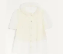 Chiffonbluse Frau ELFENBEIN