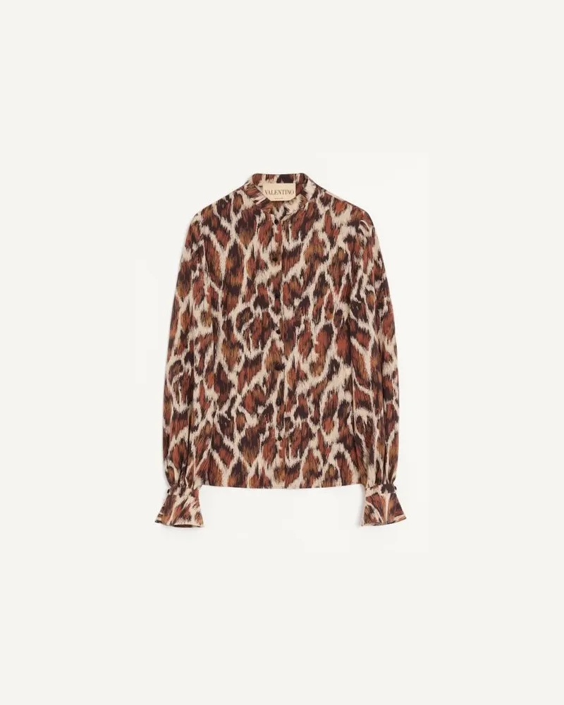 Valentino Garavani Valentino Seidenhemd mit Animalier-Print Frau ANIMALIER Animalier