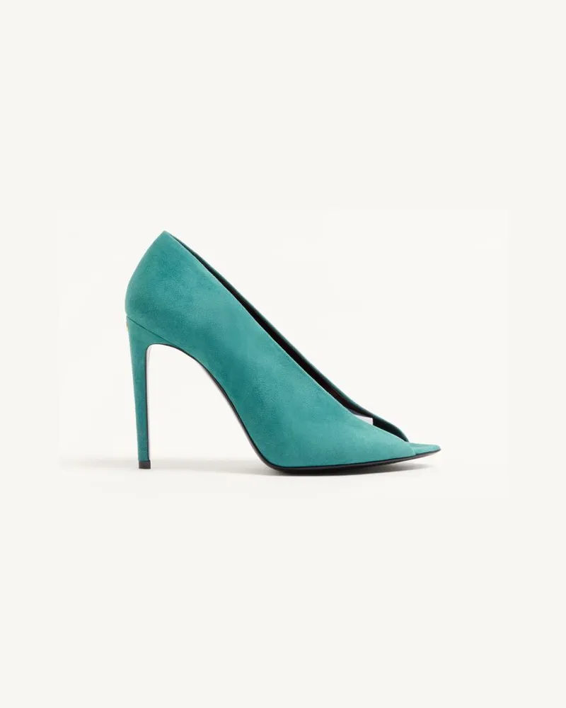 Valentino Garavani Révélé Peeptoe-Pumps Aus Wildleder 105 Mm Frau AQUAMARIN Aquamarin