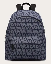 Valentino Garavani TOILE ICONOGRAPHE RUCKSACK aus JACQUARD mit DENIM-EFFEKT Mann Denim