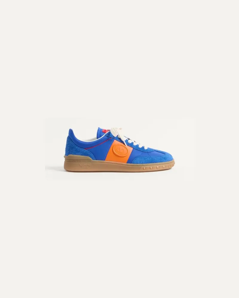 Valentino Garavani Upvillage Low-Top-Sneaker Aus Kernleder Und Nylon Mann ACID BLUETTE/PUMPKIN/KORAL Acid