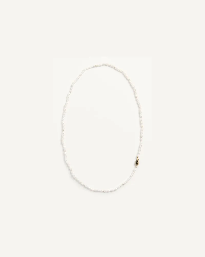 Valentino Garavani Ovale Halskette Aus Metall, Perlen Und Emaille Mann GOLD/SCHWARZ/CREME Gold