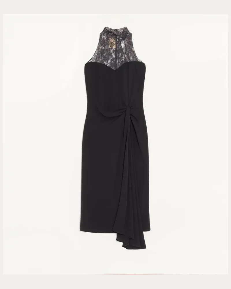 Valentino Garavani Georgette-Kleid Frau SCHWARZ Schwarz