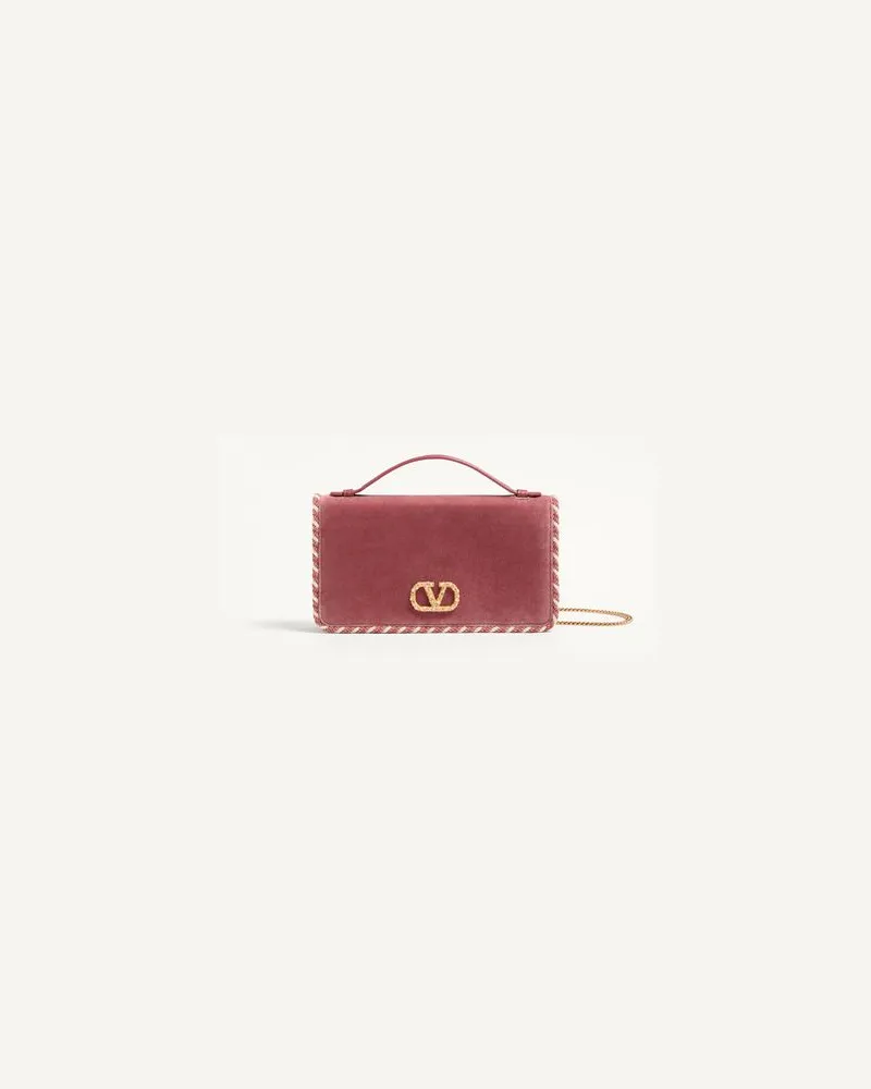 Valentino Garavani Vlogo Signature Samtportmonnaie Mit Kette Und Schmucklogo Frau PHARD Phard