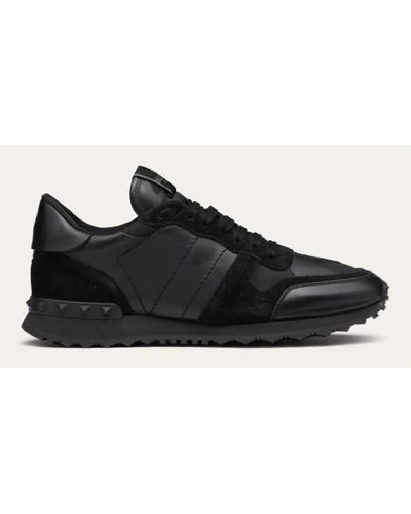 Valentino Garavani SNEAKERS ROCKRUNNER CAMOUFLAGE NOIR Mann SCHWARZ Schwarz
