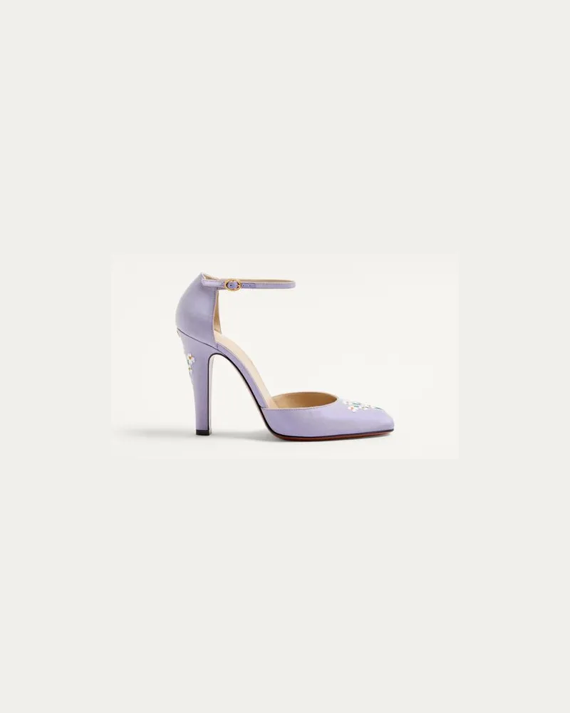 Valentino Garavani Hi Dolly Stoffpumps Mit Blumenstickerei, 105 Mm Frau ULTRA VIOLET Ultra