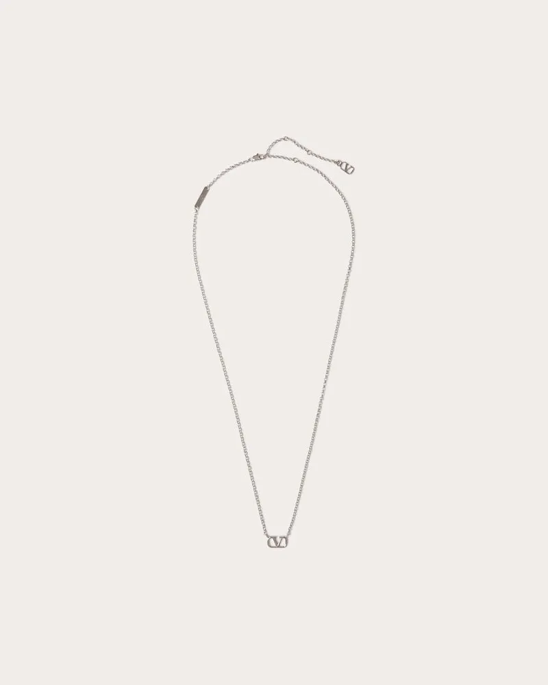 Valentino Garavani Halskette Vlogo Signature Aus Metall Mann PALLADIUM Palladium