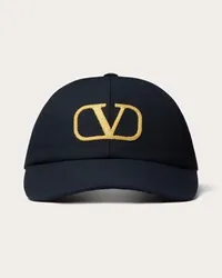 Valentino Garavani BASECAP VLOGO SIGNATURE aus BAUMWOLLE Frau Blue