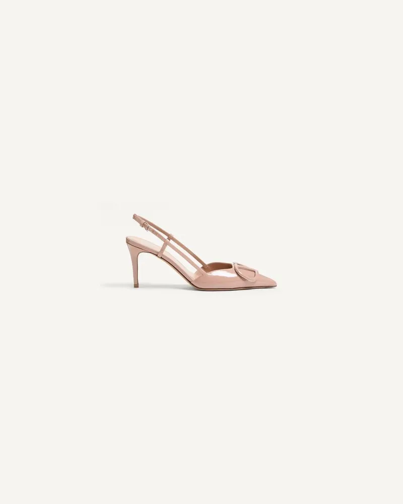 Valentino Garavani Slingback-Pumps Vlogo Signature Aus Lackleder Mit 80 Mm-Absatz Frau ROSE CANNELLE Rose