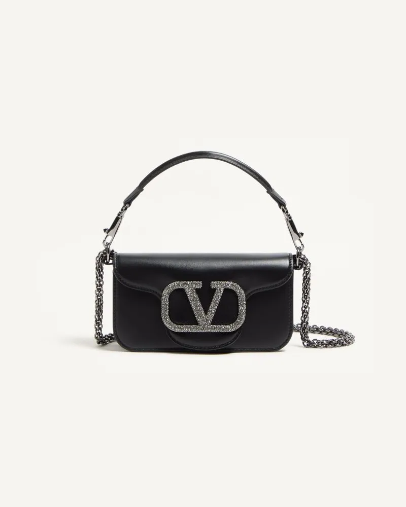 Valentino Garavani Kleine Schultertasche Valentino Garavani Locò Mit Schmuck-Logo Frau SCHWARZ Schwarz