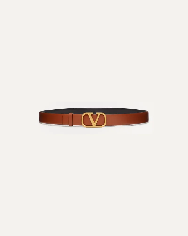 Valentino Garavani Gürtel Vlogo Signature Aus Kalbsleder Mann LEDER Leder