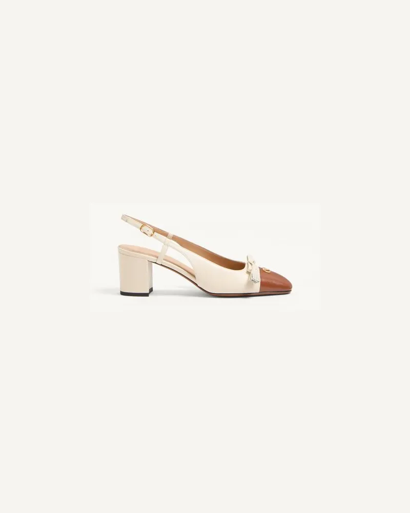 Valentino Garavani Valet Du Roi Slingback-Pumps Aus Ziegenleder 60 Mm Frau BUTTER/TABAK Butter
