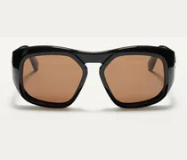 Rechteckiges Brillengestell Aus Azetat unisex SCHWARZ/BRAUN