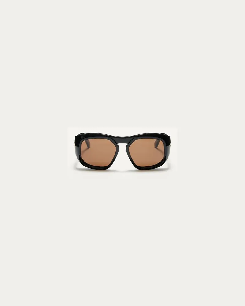 Valentino Garavani Rechteckiges Brillengestell Aus Azetat unisex SCHWARZ/BRAUN Schwarz