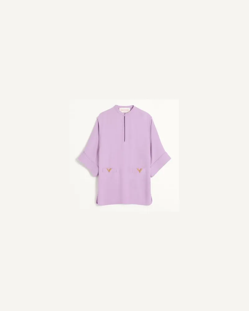 Valentino Garavani CADY COUTURE KLEID Frau SOFT WISTERIA Soft