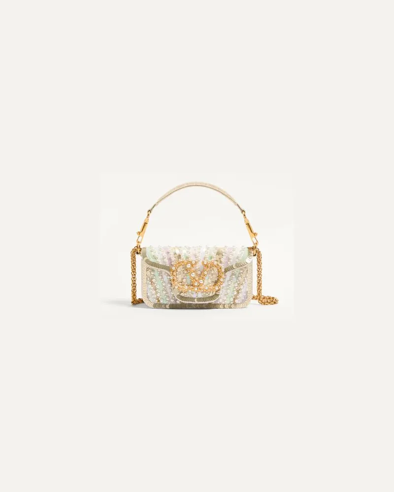 Valentino Garavani Valentino Garavani Locò Kleine Bestickte Schultertasche Mit Schmucklogo Frau MULTICOLOR Multicolor