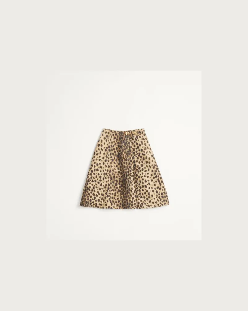 Valentino Garavani Rock Aus Wollstoff Mit Jaguar Spots Print Frau ANIMALIER Animalier