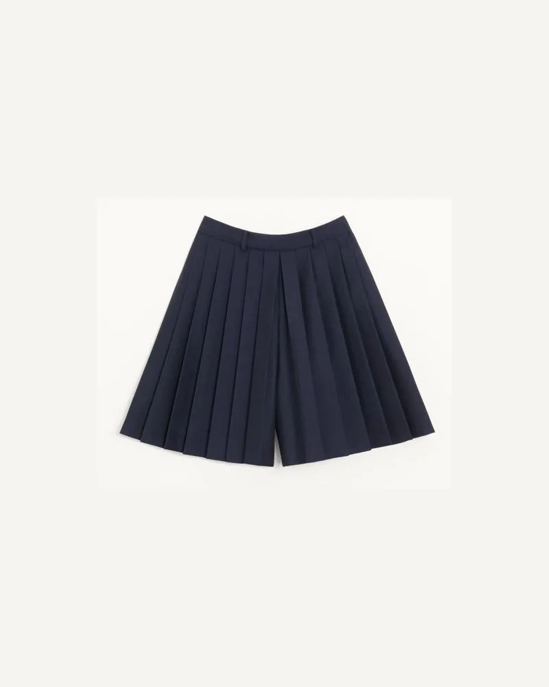 Valentino Garavani Plissierte Wool Mohair Culotte Frau MARINEBLAU Marineblau