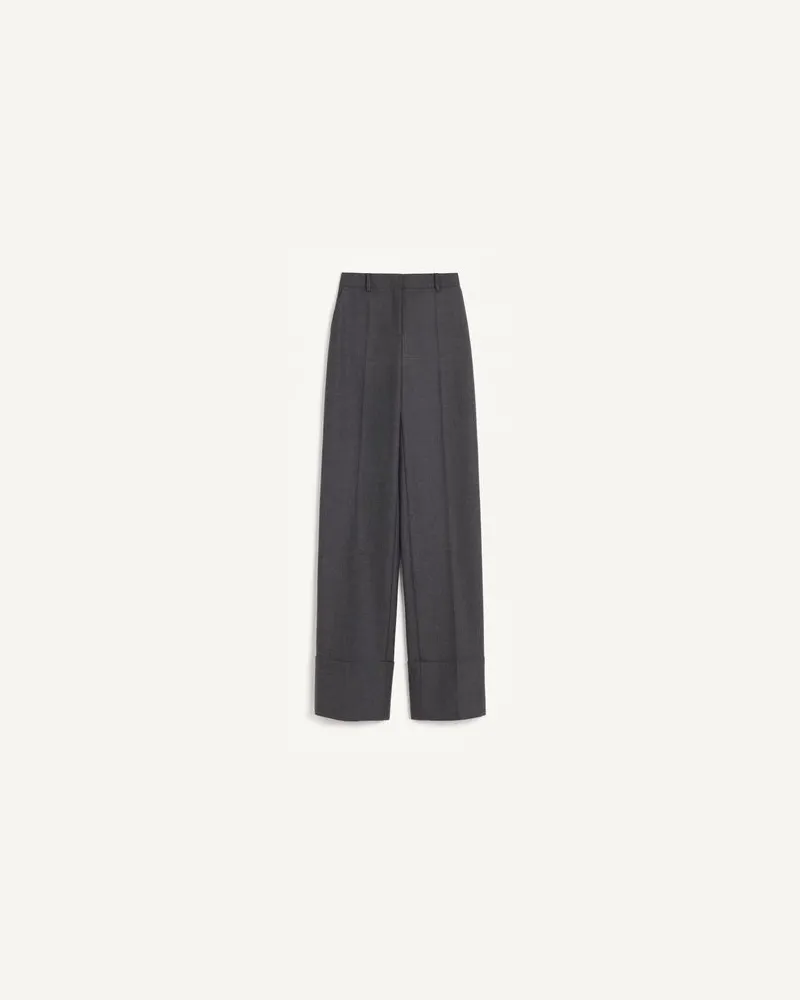 Valentino Garavani Hose Aus Schurwolle Frau GRAU MELIERT Grau