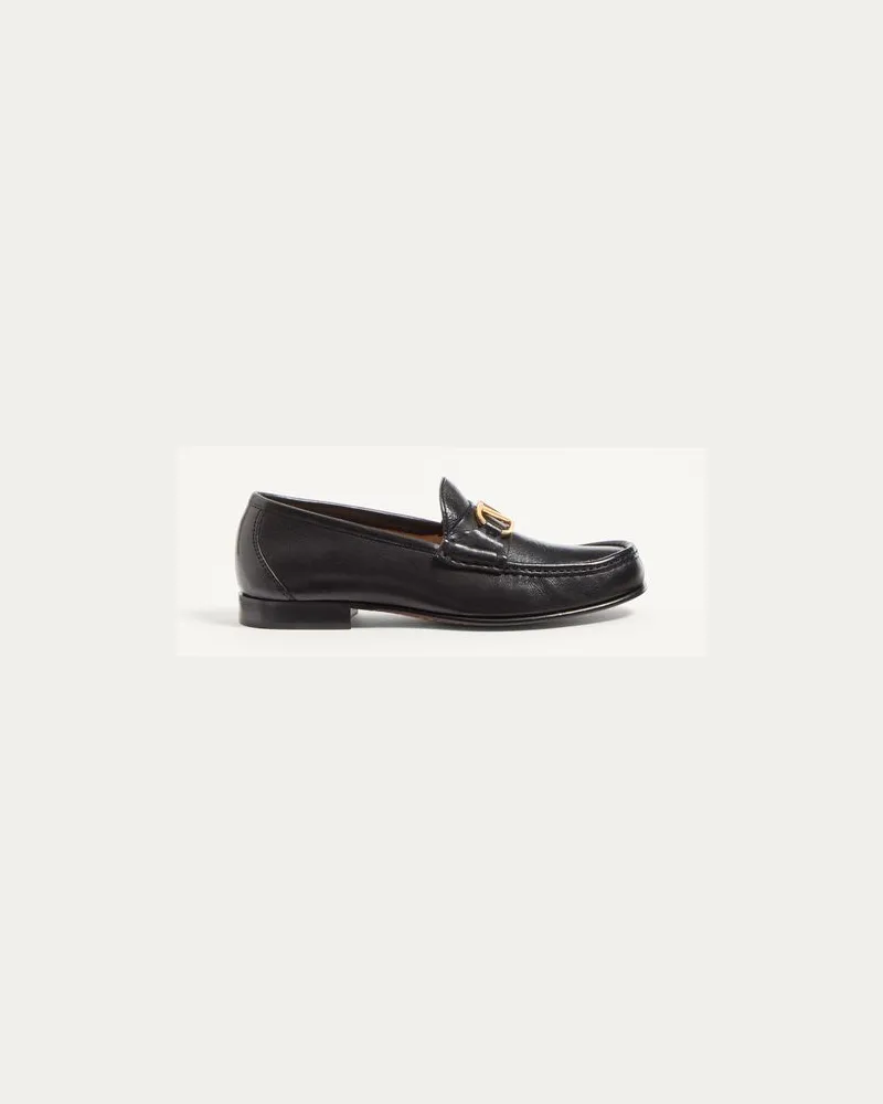 Valentino Garavani Vlogo Signature Loafer Aus Büffelleder 20 Mm Frau SCHWARZ Schwarz