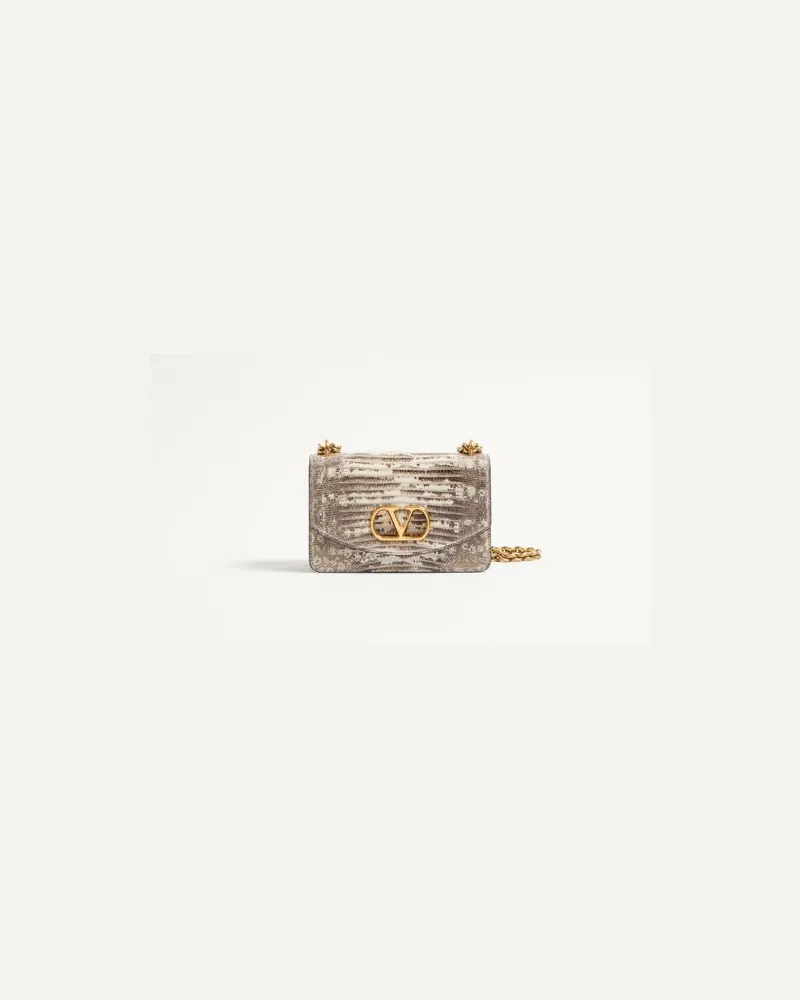 Valentino Garavani Valentino Garavani Vain Kleine Schultertasche Aus Tejus Frau STONE Stone