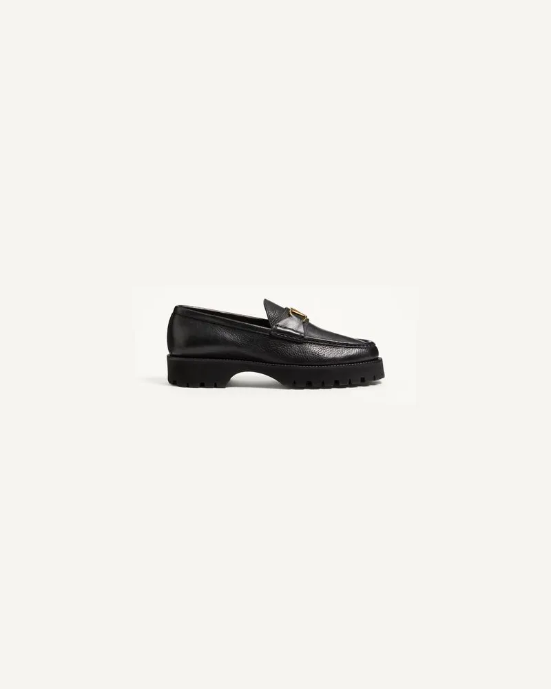 Valentino Garavani VLogo Signature Loafer Aus Büffelleder Mann SCHWARZ Schwarz