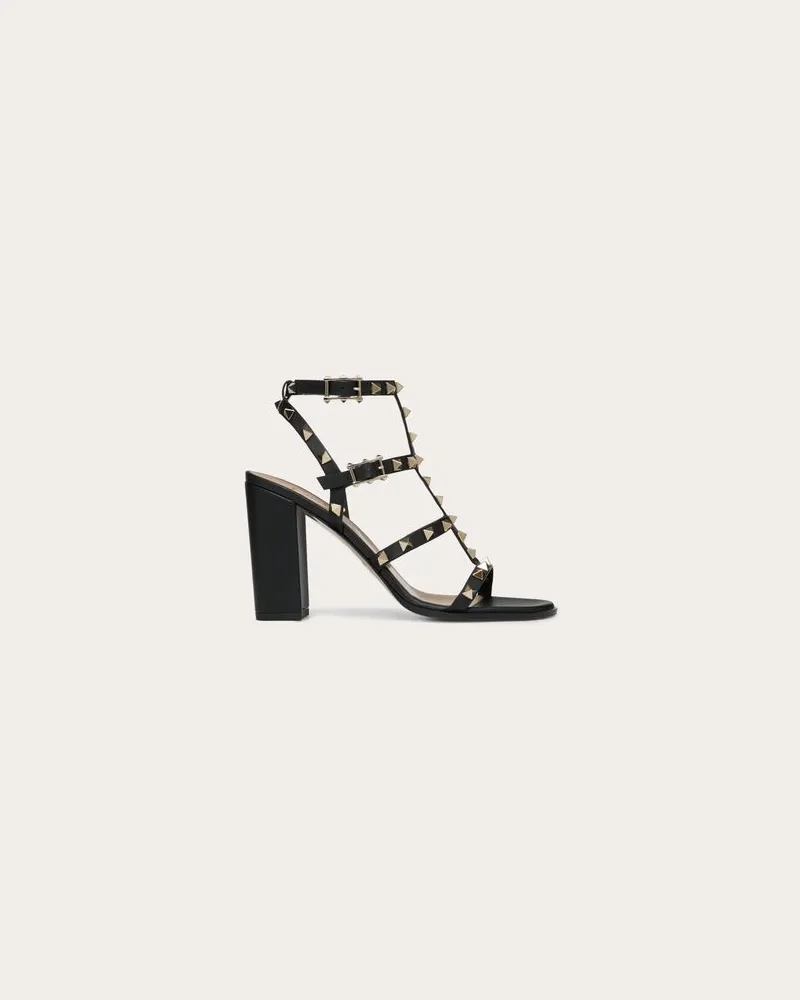Valentino Garavani Riemensandalen Rockstud 90 Mm Frau SCHWARZ Schwarz