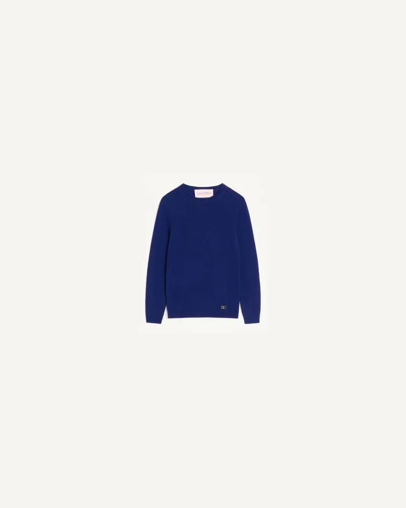 Valentino Garavani PULLOVER AUS KASCHMIR Frau BLAU Blau