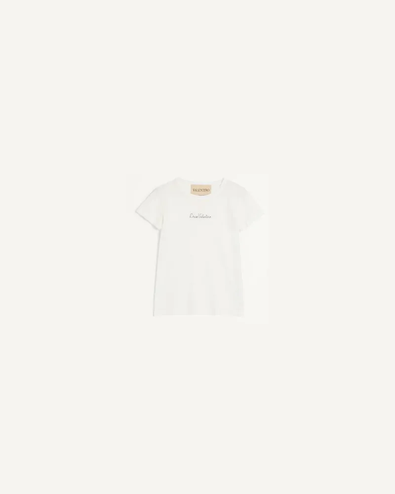Valentino Garavani T-Shirt Aus Baumwolle Frau ELFENBEIN Elfenbein