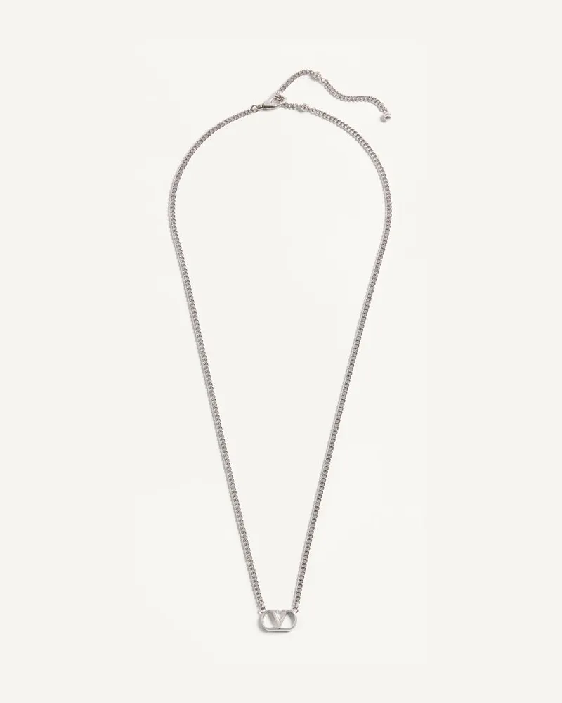 Valentino Garavani Valentino Vlogo Signature Halskette Aus Metall Mann TRANSPARENT Transparent
