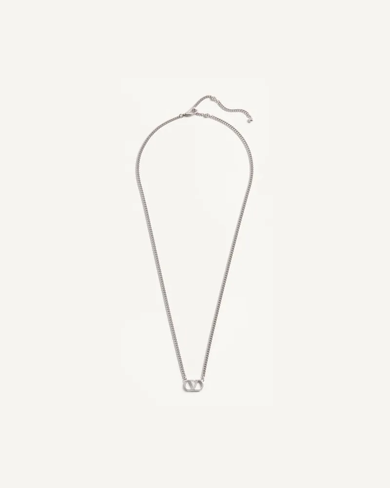 Valentino Garavani Valentino Garavani Vlogo Signature Halskette Aus Metall Mann TRANSPARENT Transparent