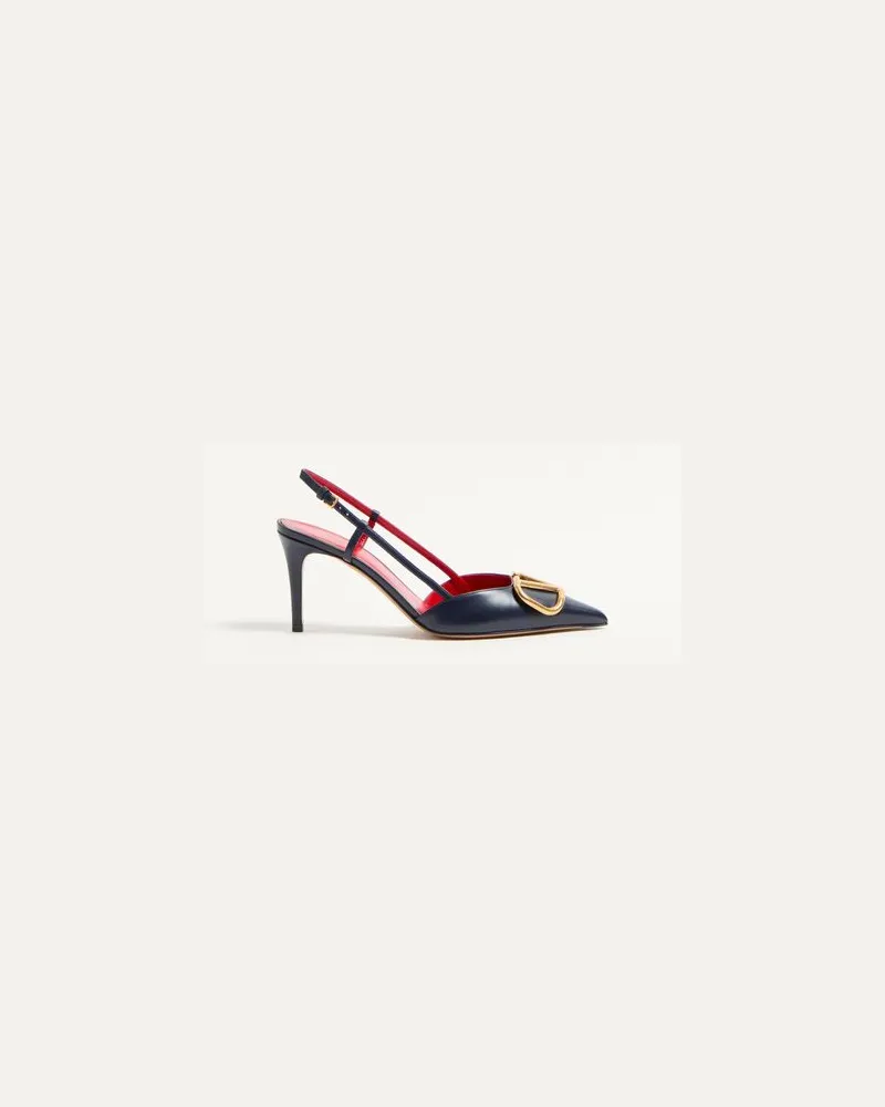 Valentino Garavani Slingback-Pumps Vlogo Signature Aus Kalbsleder Mit 80 Mm-Absatz Frau SCHWARZ Schwarz