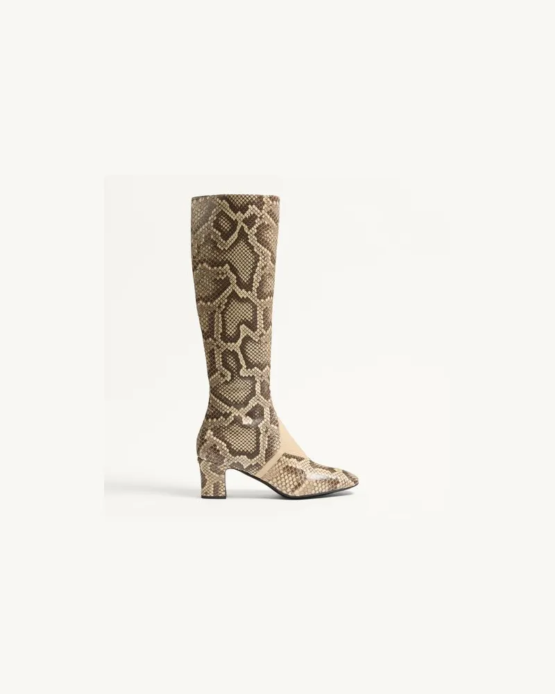 Valentino Garavani Equivoque Stiefel Python 60 Mm Frau CREME/PAPYRUS Creme