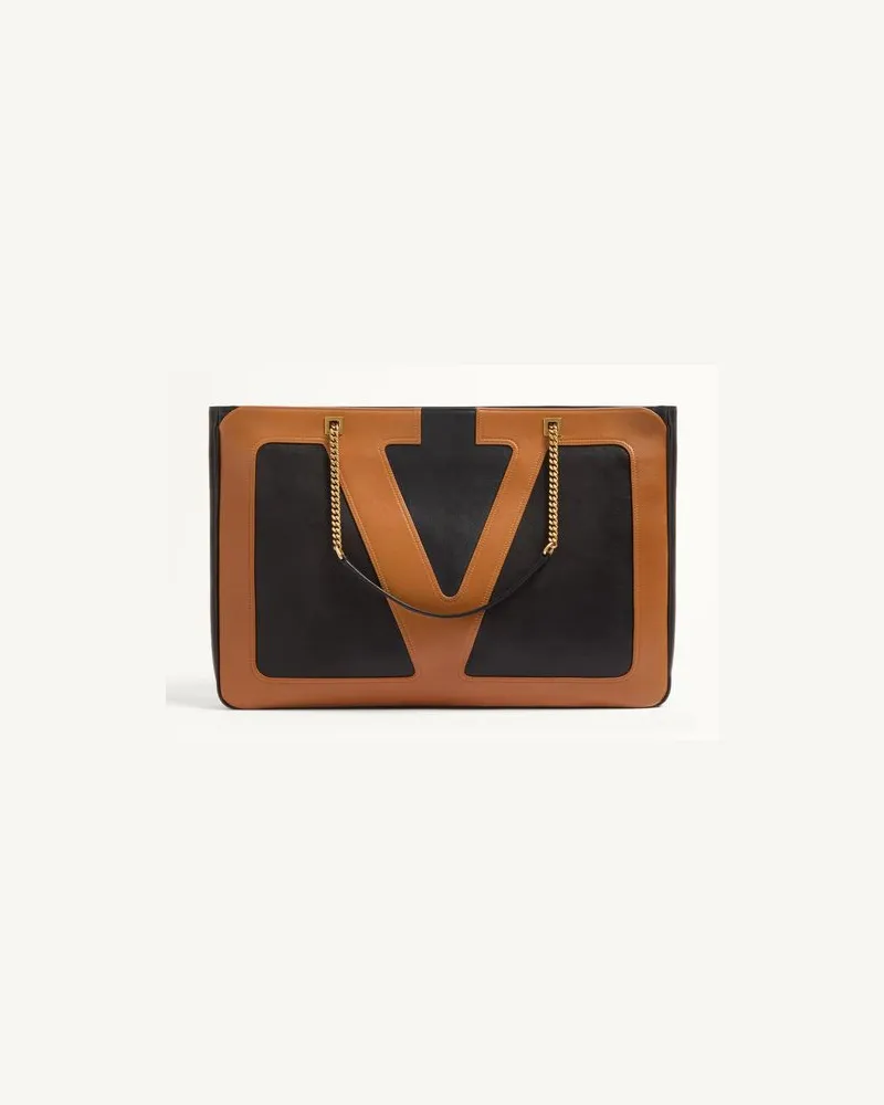 Valentino Garavani Valentino Garavani Viva Superstar Shopper Aus Nappaleder Mann SCHWARZ/SPICE Schwarz