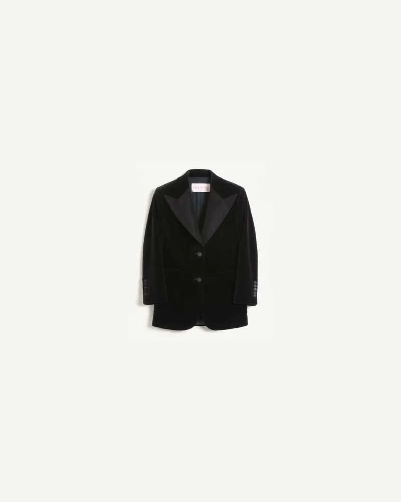Valentino Garavani Blazer Aus Samt Frau SCHWARZ Schwarz