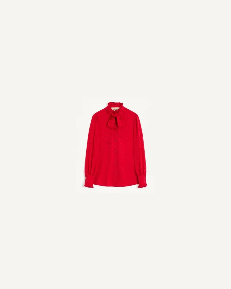 Valentino Garavani Hemd Aus Crepe De Chine Mit Cour De Coeur-Print Frau PARIS Paris