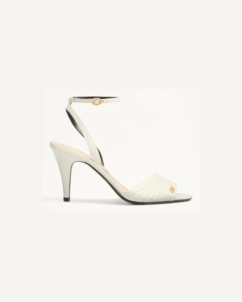 Valentino Garavani Ladycrush Sandalen Aus Ziegenleder 85 Mm Frau ELFENBEIN Elfenbein