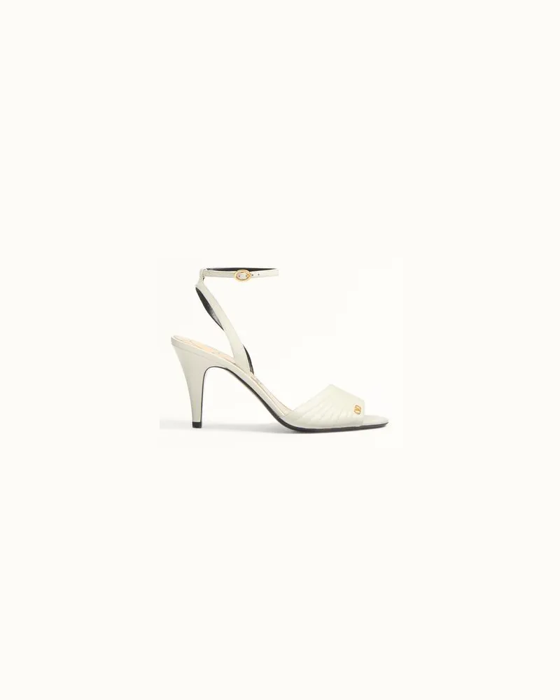 Valentino Garavani Ladycrush Sandalen Aus Ziegenleder 85 Mm Frau ELFENBEIN Elfenbein