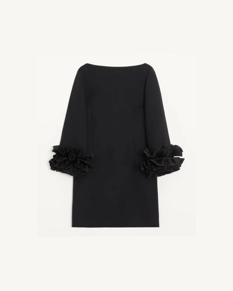 Valentino Garavani CREPE COUTURE KLEID Frau SCHWARZ Schwarz
