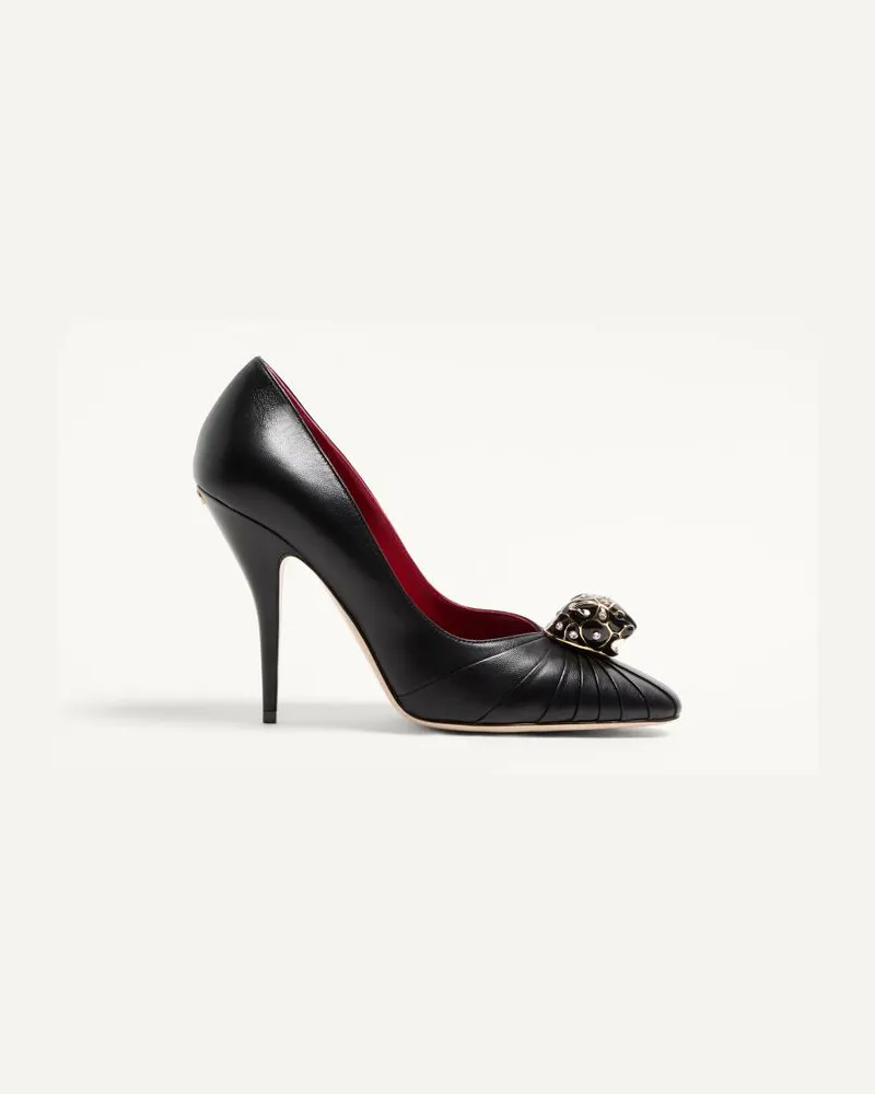Valentino Garavani Valentino Garavani Panthea Pumps Aus Ziegenleder Mit Plissiertem Design, 105 Mm Frau SCHWARZ Schwarz