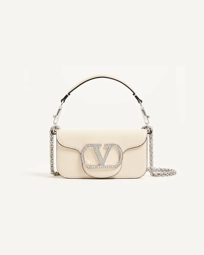 Valentino Garavani Kleine Schultertasche Valentino Garavani Locò Mit Schmuck-Logo Frau ELFENBEIN Elfenbein